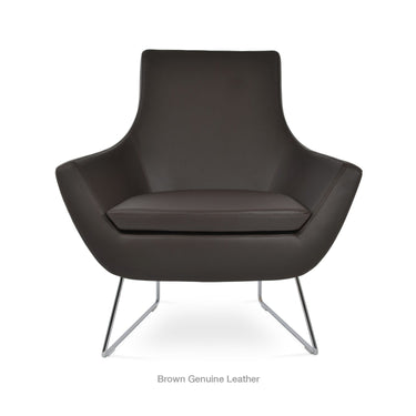 Rebecca Wire Sled Armchair Leather by SohoConcept - New