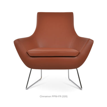 Rebecca Wire Sled Armchair Leather by SohoConcept - New