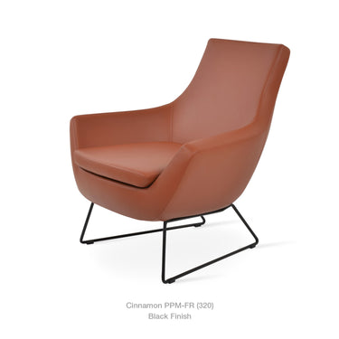 Rebecca Wire Sled Armchair Leather by SohoConcept - New