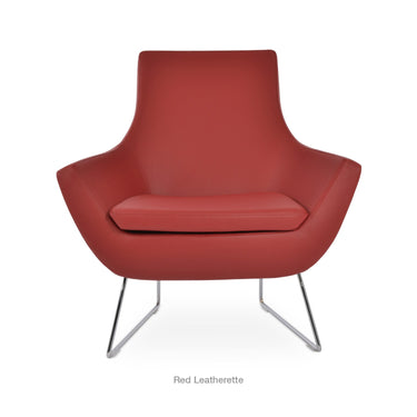 Rebecca Wire Sled Armchair Leather by SohoConcept - New