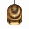 Natural recycled cardboard Ausi pendant light by Graypants