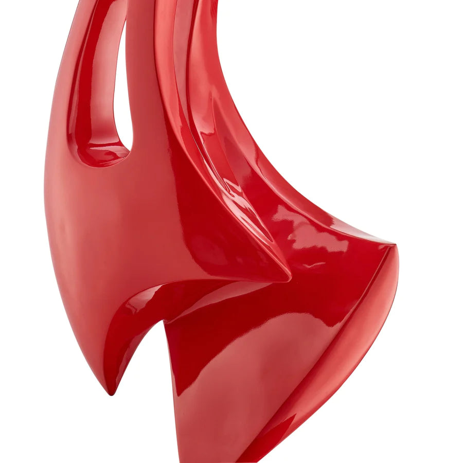 Elegant Red Sail Sculpture - LoftModern Collection