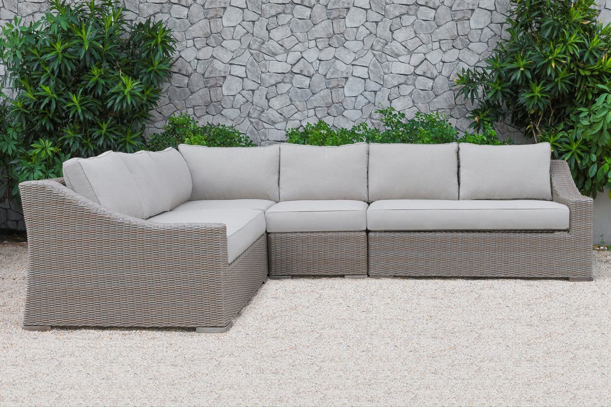 Renava Pacifica Outdoor Beige Sectional Sofa Set Alt03