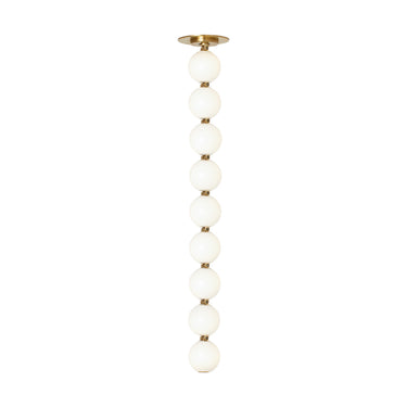 Perle 24 Pendant Light in Natural Brass with Hand-Blown Italian Glass Globes