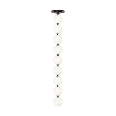 Contemporary Pendant Light with Dark Bronze Hardware and Artisan Glass