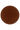 Signature Round wool rug in Copper Brown, full view