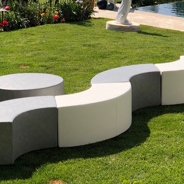 La-fete Ring Curved 5-Piece Set - Waterproof Vinyl for Patio/Indoor Use