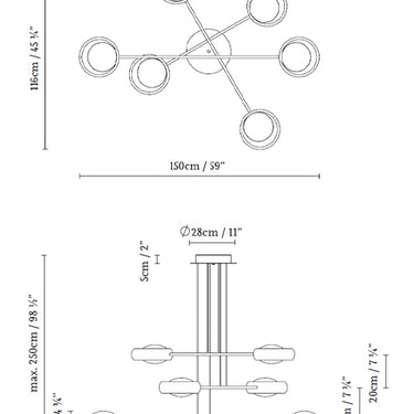 Measurements for the Ring S6 (line drawing)