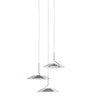 Royyo circular multi light pendant in matte black with six LED lights