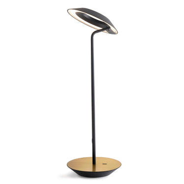 Modern LED desk lamp with continuous dimming and USB charging by Koncept