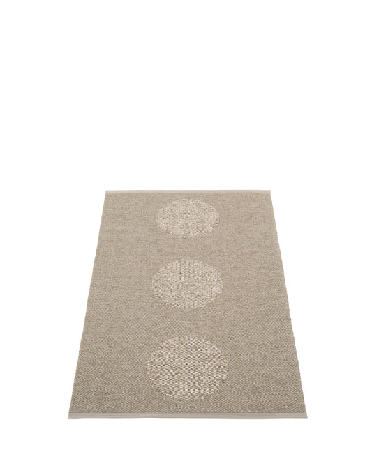 Pappelina Rug Vera 2.0 Dark Linen/Linen Metallic