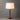 Nova of California Swiss Cross Table Lamp Dark Walnut Wood Weathered Brass White Linen Shade