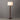 Nova of California Swiss Cross Floor Lamp Dark Walnut Wood Weathered Brass White Linen Shade