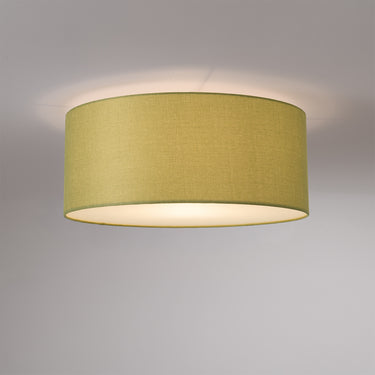 Nova Stretch Flush Mount in Avocado shade, Weathered Brass body, photo 5
