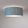 Nova Stretch Flush Mount in Turquoise shade, Weathered Brass body, photo 1