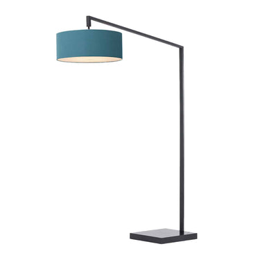 Nova Stretch 75"H 1-Light Chairside Arc Lamp in Black, Turquoise shade, photo 7