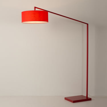 Nova of California Stretch Arc Floor Lamp 87 Red Step