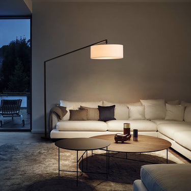 Nova of California Stretch Arc Floor Lamp 87 Matte Black Step
