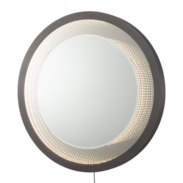 Nova of California Carnival 36 Round Led Infinity Wall Mirror Brushed Brass Touch