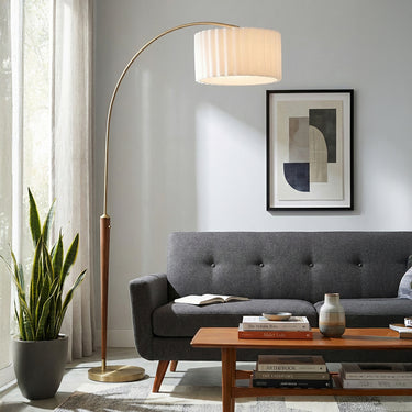 Nova Scalloped 1-Light Arc Floor Lamp, photo 3