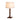 Nova of California Swiss Cross Table Lamp Dark Walnut Wood Weathered Brass White Linen Shade