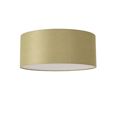 Nova Stretch Flush Mount in Avocado shade, Satin Nickel body, photo 4
