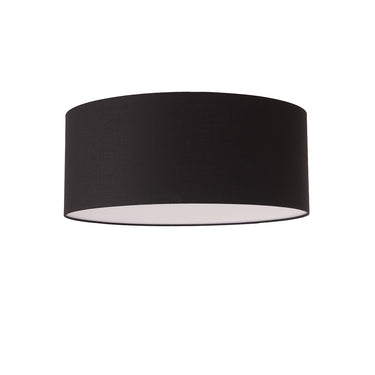 Nova Stretch Flush Mount in Black shade, Satin Nickel body, photo 7