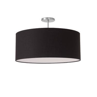 Nova Stretch 22" Semi-Flush Mount in Black shade, Satin Nickel body, photo 7