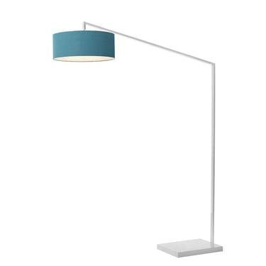 Nova Stretch 87" Arc Floor Lamp in White, Turquoise shade, photo 5
