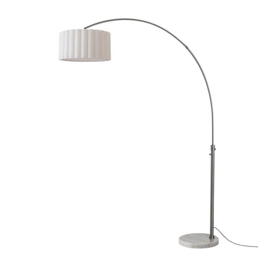 Nova Float Scallop 92" Arc Lamp in Black Nickel body, White base, photo 6