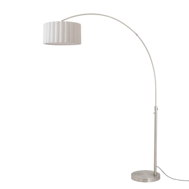 Nova Float Scallop 92" Arc Lamp in Satin Nickel body, Satin Nickel base, photo 7