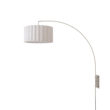 Nova Scallop Wall Mounted Arc Lamp in Satin Nickel, photo 2
