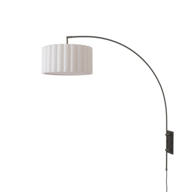 Nova Scallop Wall Mounted Arc Lamp in Black Nickel, photo 6