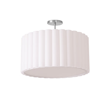 Nova Scallop Semi-Flush Mount in Satin Nickel, photo 2