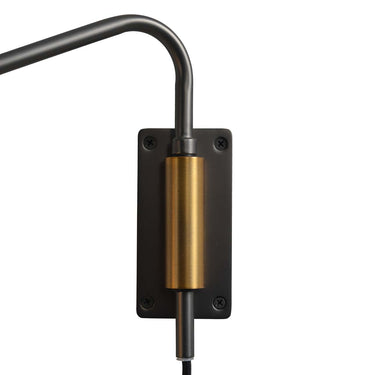 Nova of California Swing Wall Light Brushed Brass