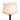 Nova of California Swiss Cross Table Lamp Dark Walnut Wood Weathered Brass White Linen Shade