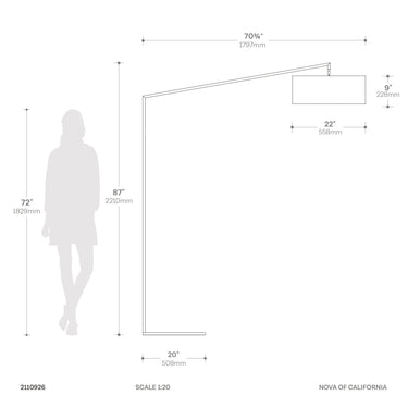 Nova Stretch 87" Arc Floor Lamp, photo 4