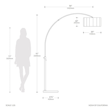 Nova Float Scallop 92" Arc Lamp, photo 5