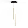 Koncept Combi Pendant 36" Circular 3 Combo Brass Matte Black Canopy Suspension Flush Mount 2-in-1