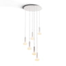 Koncept Combi Pendant 6" Circular 6 Combo Matte White Matte White Canopy Glass Ball Attachment Suspension Flush Mount 2-in-1