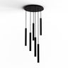 Koncept Combi Pendant 16" Circular 6 Combo Matte Black Matte Black Canopy Suspension Flush Mount 2-in-1