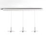 Koncept Combi Pendant 6" Linear 3 Combo Matte White Matte White Canopy 9" Glass Plate Clear Attachment Suspension Flush Mount 2-in-1