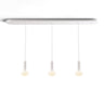 Koncept Combi Pendant 6" Linear 3 Combo Matte White Matte White Canopy Glass Ball Attachment Suspension Flush Mount 2-in-1