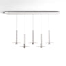 Koncept Combi Pendant 12" Linear 5 Combo Matte White Matte White Canopy 9" Glass Plate Clear Attachment Suspension Flush Mount 2-in-1