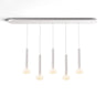 Koncept Combi Pendant 12" Linear 5 Combo Matte White Matte White Canopy Glass Ball Attachment Suspension Flush Mount 2-in-1