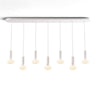 Koncept Combi Pendant 6" Linear 7 Combo Matte White Matte White Canopy Glass Ball Attachment Suspension Flush Mount 2-in-1