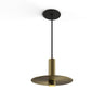 Koncept Combi Pendant 6" Brass Matte Black Canopy 9" Metal Plate Brass Attachment Suspension Flush Mount 2-in-1