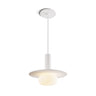 Koncept Combi Pendant 6" Matte White Matte White Canopy 9" Metal Plate White Paintable Attachment Glass Ball Attachment Suspension Flush Mount 2-in-1