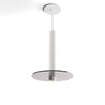 Koncept Combi Pendant 12" Matte White Matte White Canopy 9" Glass Plate Dark Grey Attachment Suspension Flush Mount 2-in-1