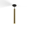 Koncept Combi Pendant 16" Brass Matte Black Canopy Suspension Flush Mount 2-in-1